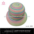 lady bucket hats paper straw colorful fashion design